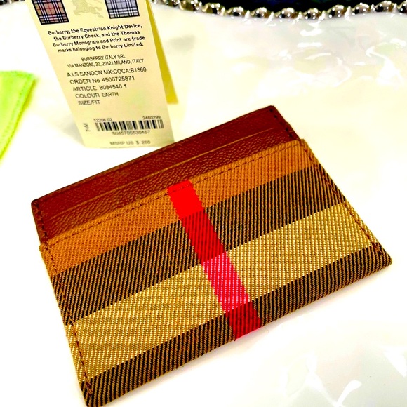 BURBERRY Sandon Canvas Check Slim Card Case NWT! - Picture 7 of 16
